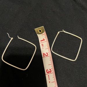 Made in Mexico, sterling, silver, lightweight square shaped earrings